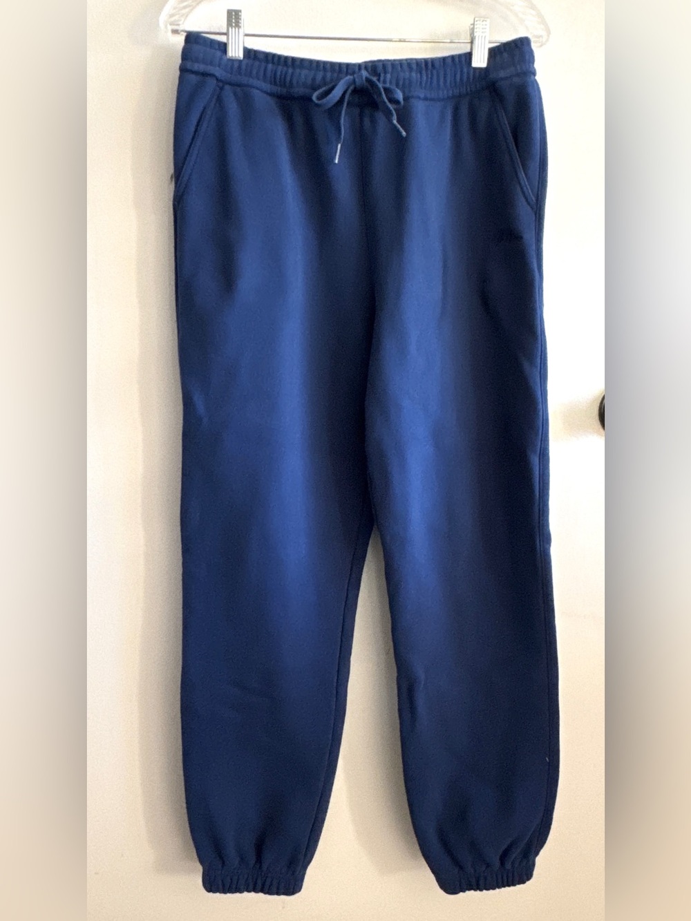 ethika Men's Deep Blue 100% Cotton Fleece Joggers L Athleisure Loungewear